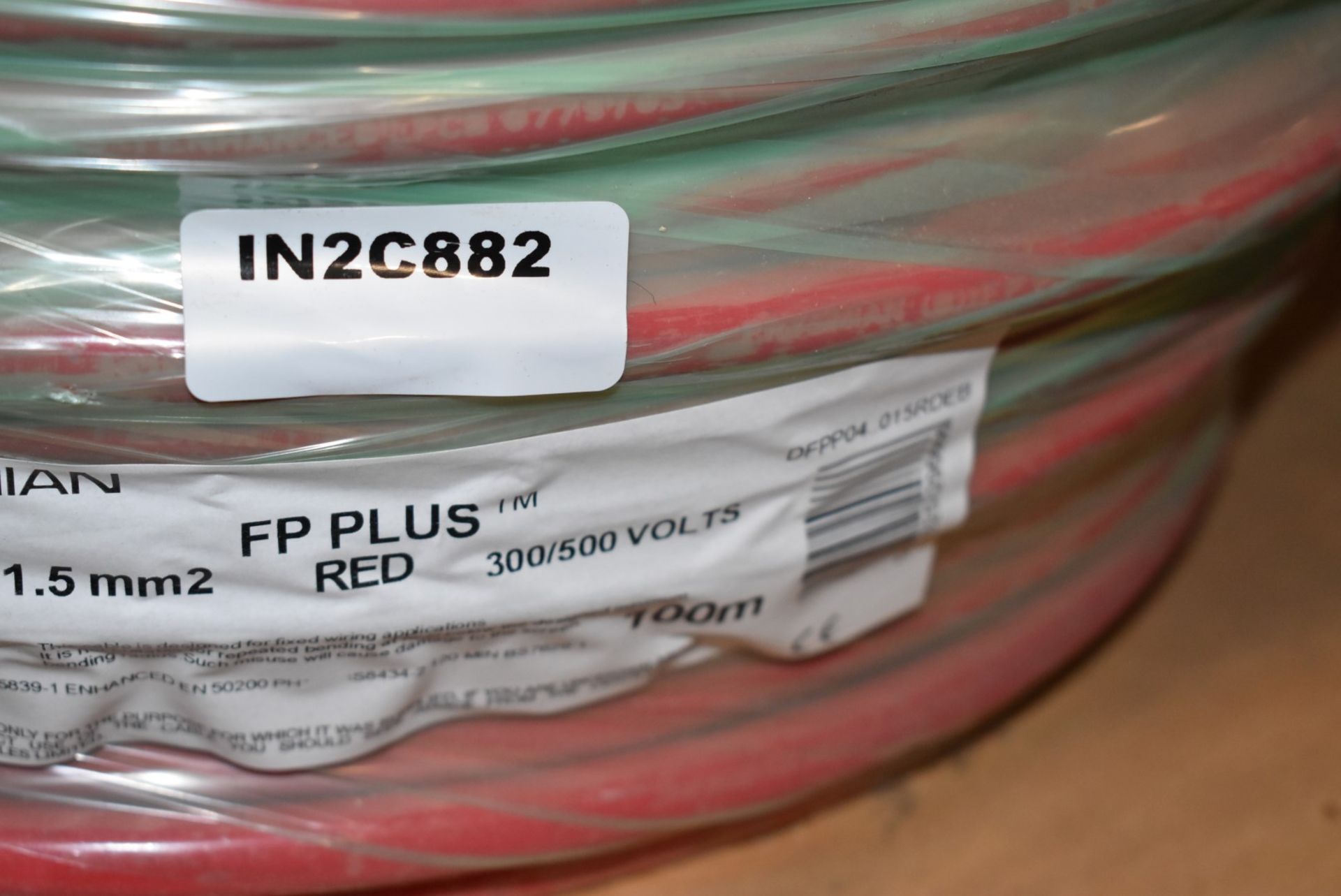 1 x Prysmian 100m FP Plus 4 Core 1.5mm2 Red Enhanced Fire Alarm Cable - 300/500v - RRP £360 - Image 4 of 5