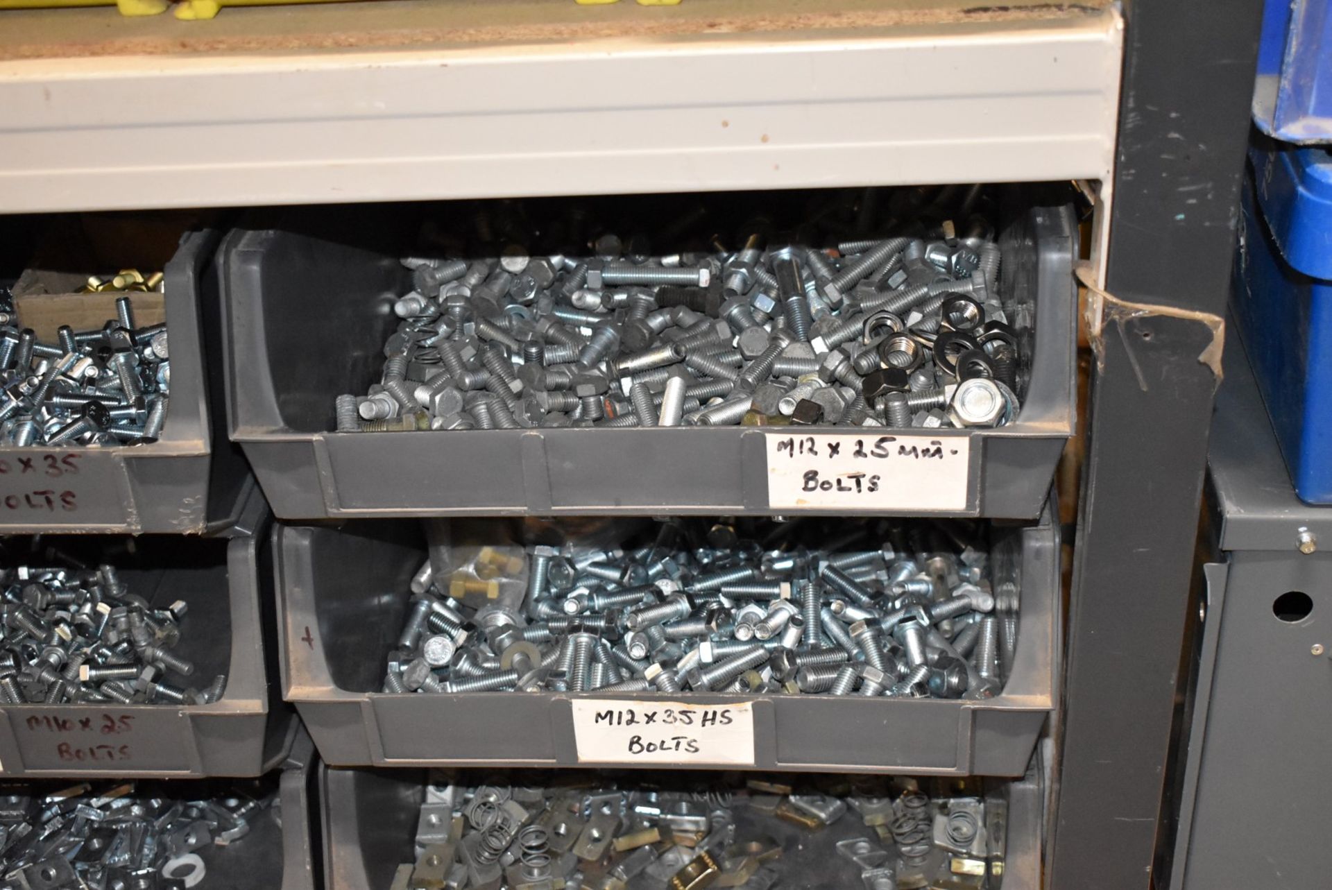 20 x Large Linbins With Contents - Various Bolts, Zebs, Hex Nuts, T Brackets, Angle Brackets & More! - Image 2 of 16
