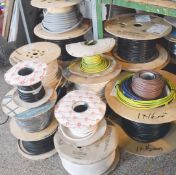20 x Reels of Assorted Electrical Cable - Includes New Reels and Part Used Reels of 100m Cable