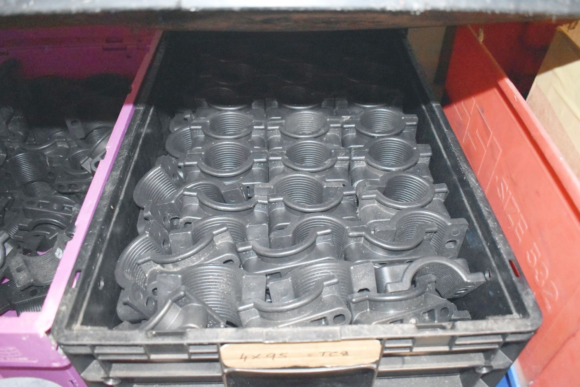 9 x Storage Containers Containing a Variety of Cable and Pipe Cleats - Unused Stock! - Image 7 of 11