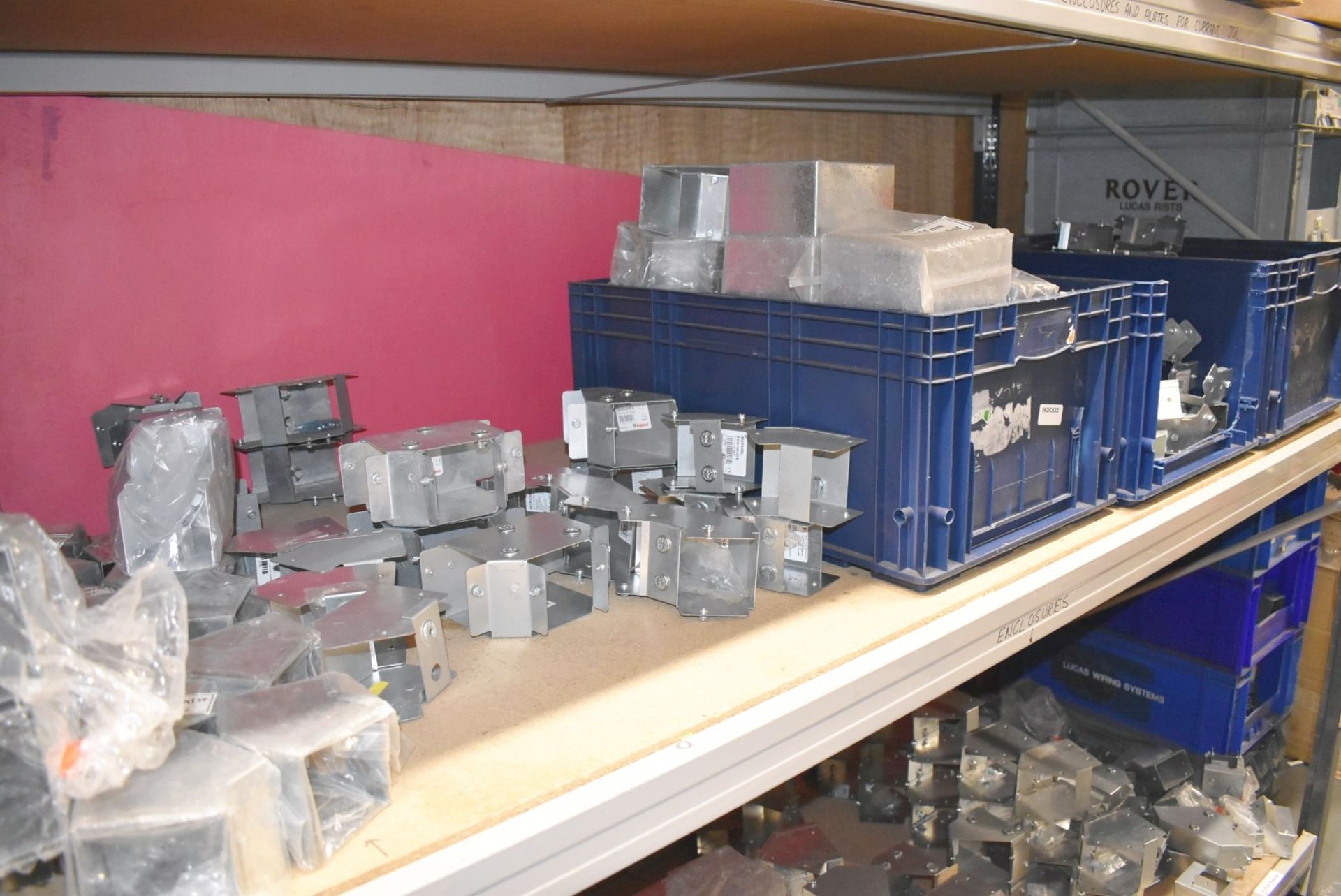 2 x Large Shelves Containing a Large Amount of Various Lighting Trunking - Unused Stock - Image 24 of 34