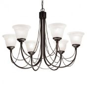 1 x Carisbrooke CB6/G 6 Light Gothic Chandelier With Black/Gold Finish - New Boxed Stock - RRP £290