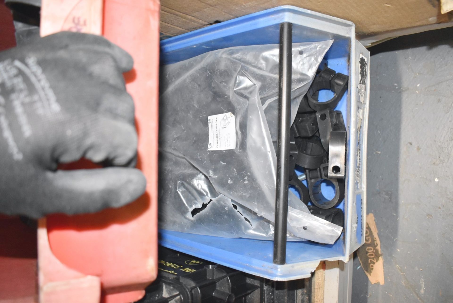 9 x Storage Containers Containing a Variety of Cable and Pipe Cleats - Unused Stock! - Image 3 of 11