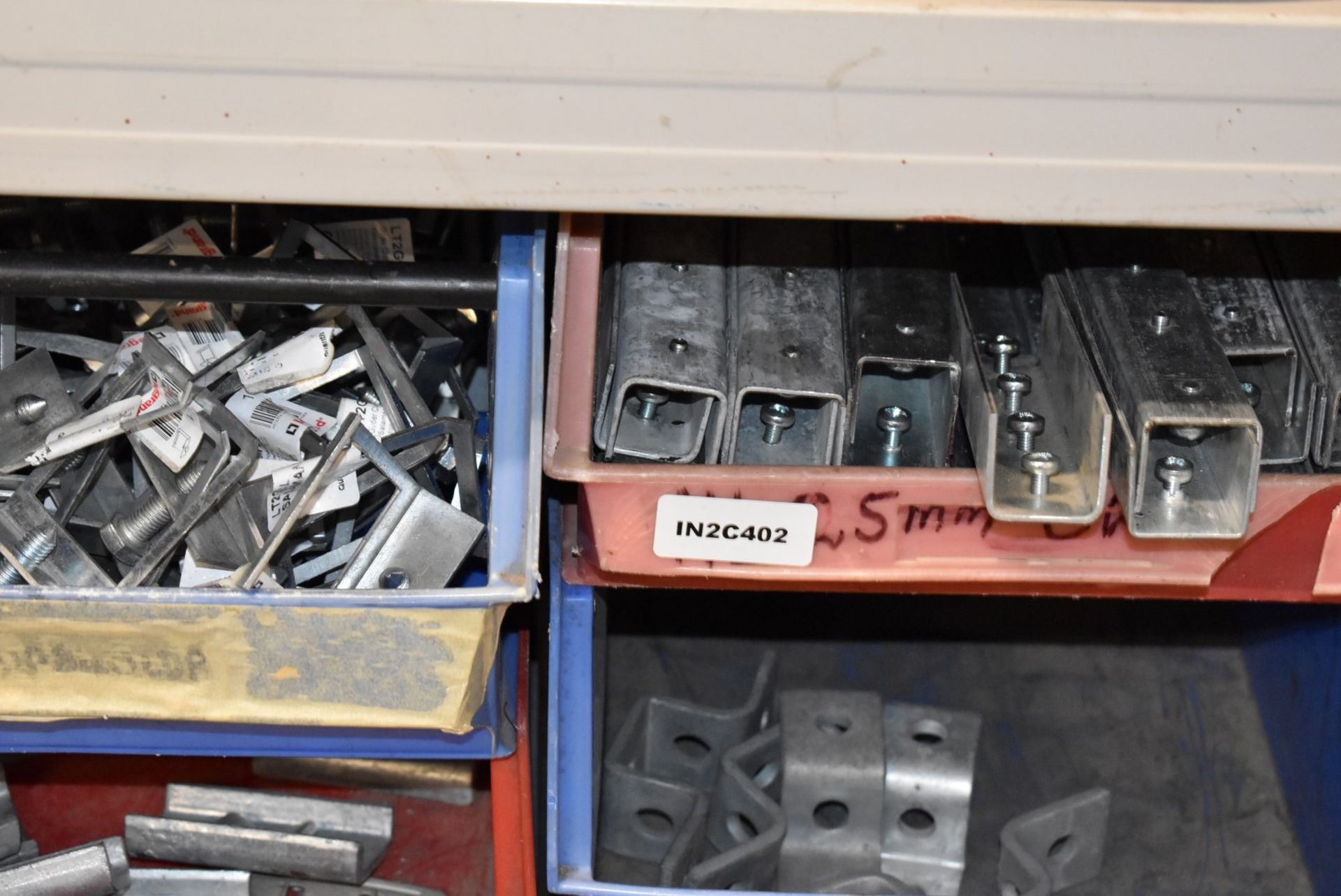 23 x Large Linbins With Contents - Includes Various Metal Conduit Fittings and Brackets - Image 25 of 25