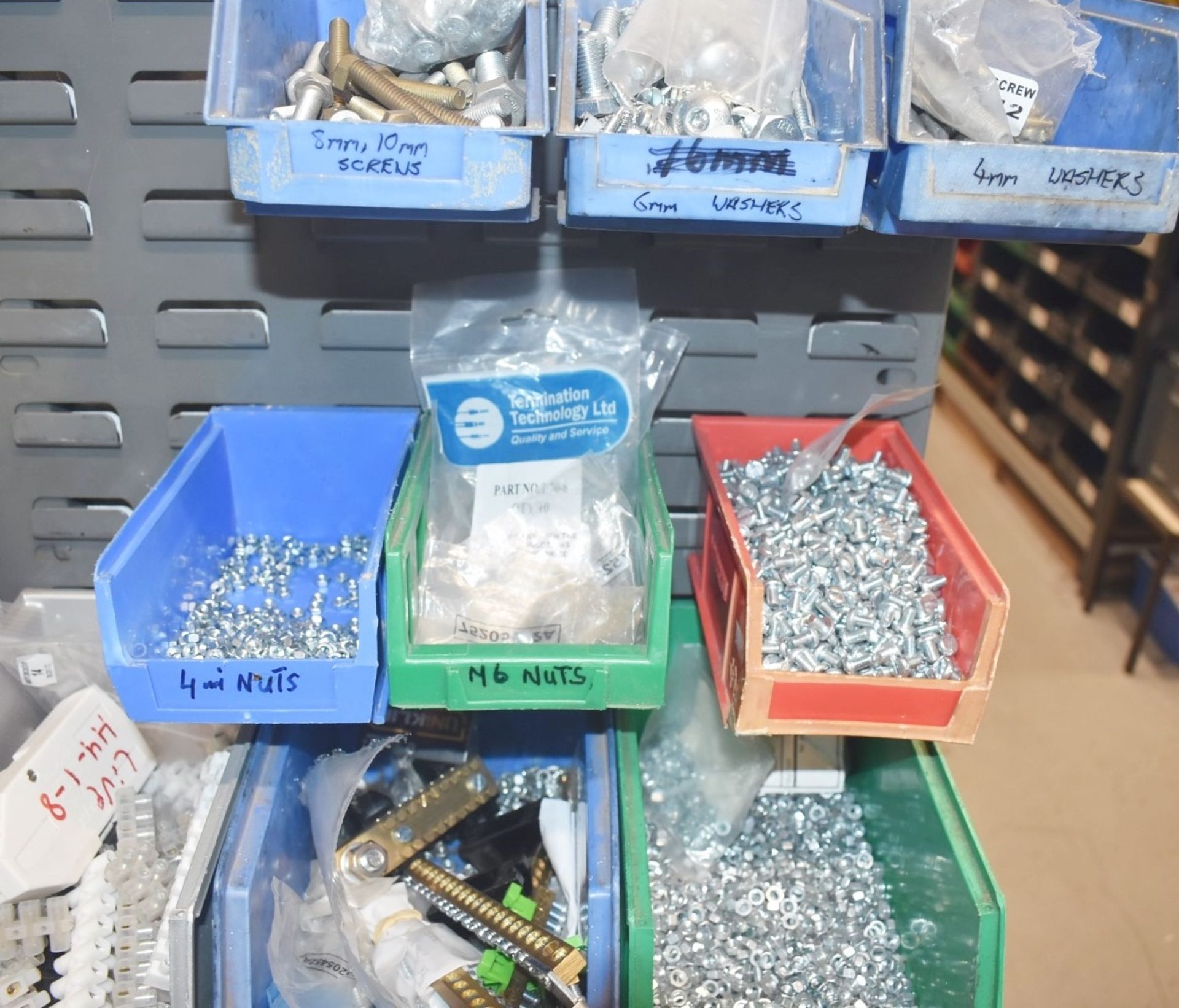 40 x Linbins With Contents - Screws, Nuts, Washes, Fixing Brackets, Strip Connects, Fuses and More - Image 14 of 24