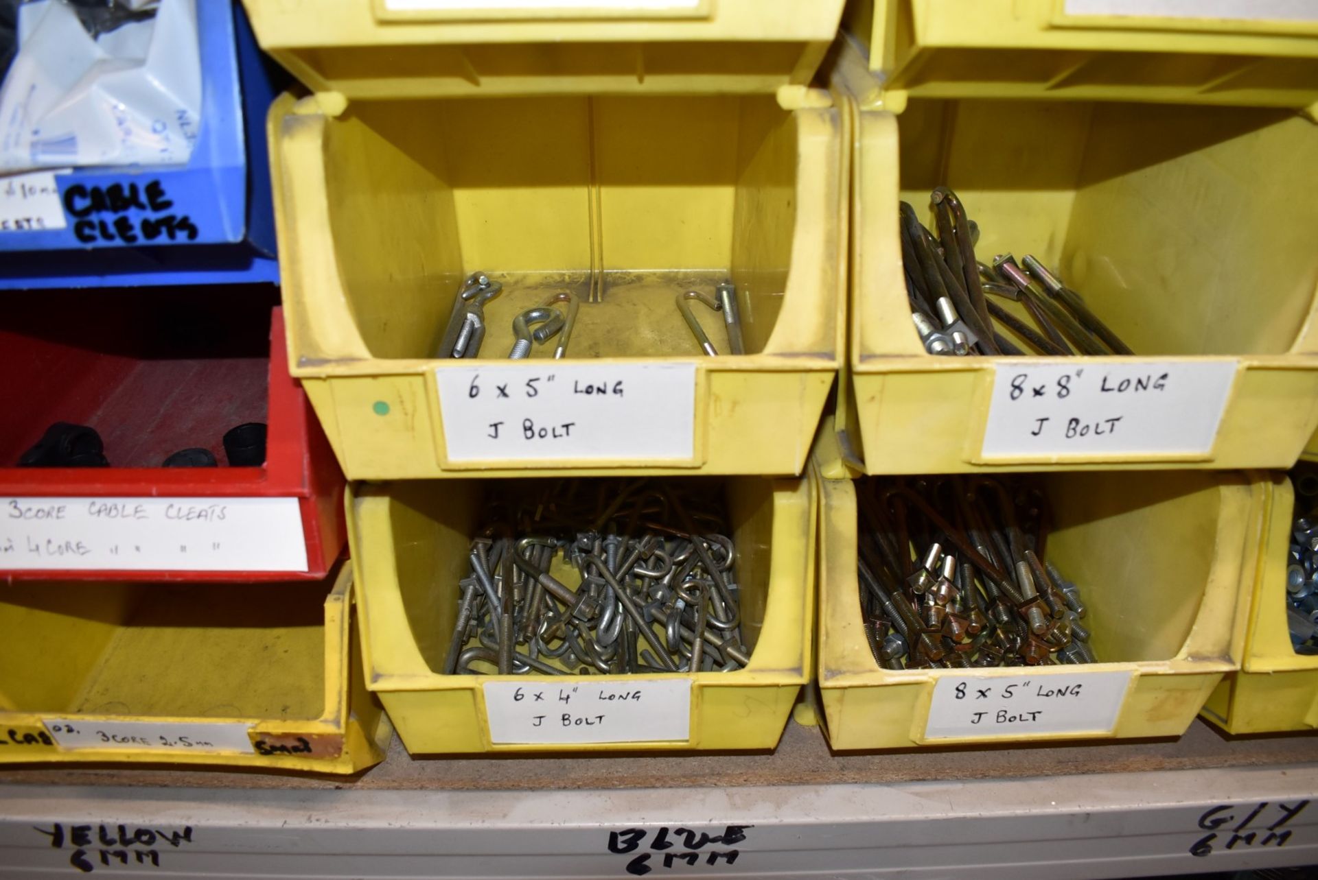 43 x Linbins With Contents - Clamps, Rod Connectors, Zebs, Washers, Bolts, Hex Nuts, Cleats & More! - Image 21 of 37