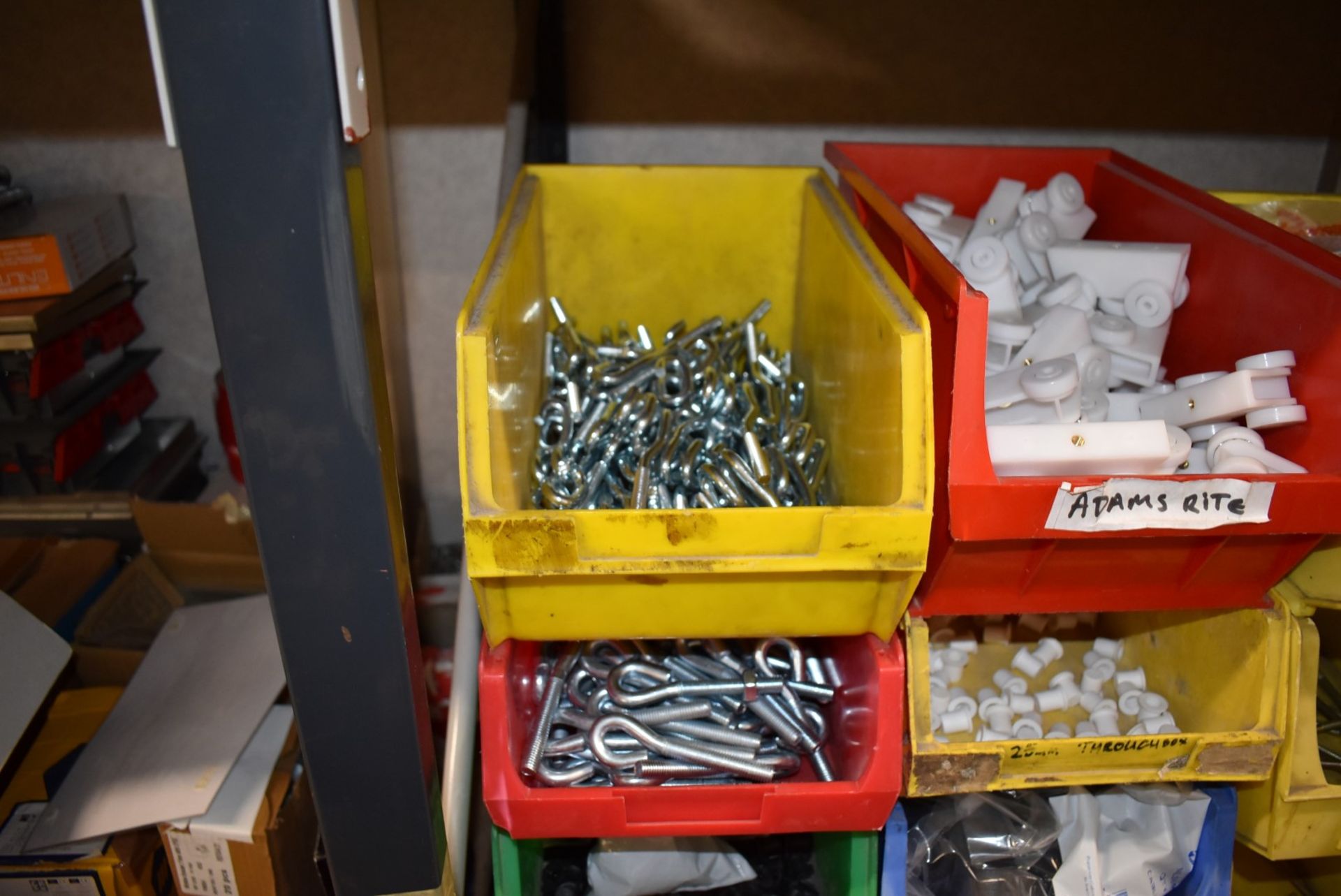 43 x Linbins With Contents - Clamps, Rod Connectors, Zebs, Washers, Bolts, Hex Nuts, Cleats & More! - Image 27 of 37