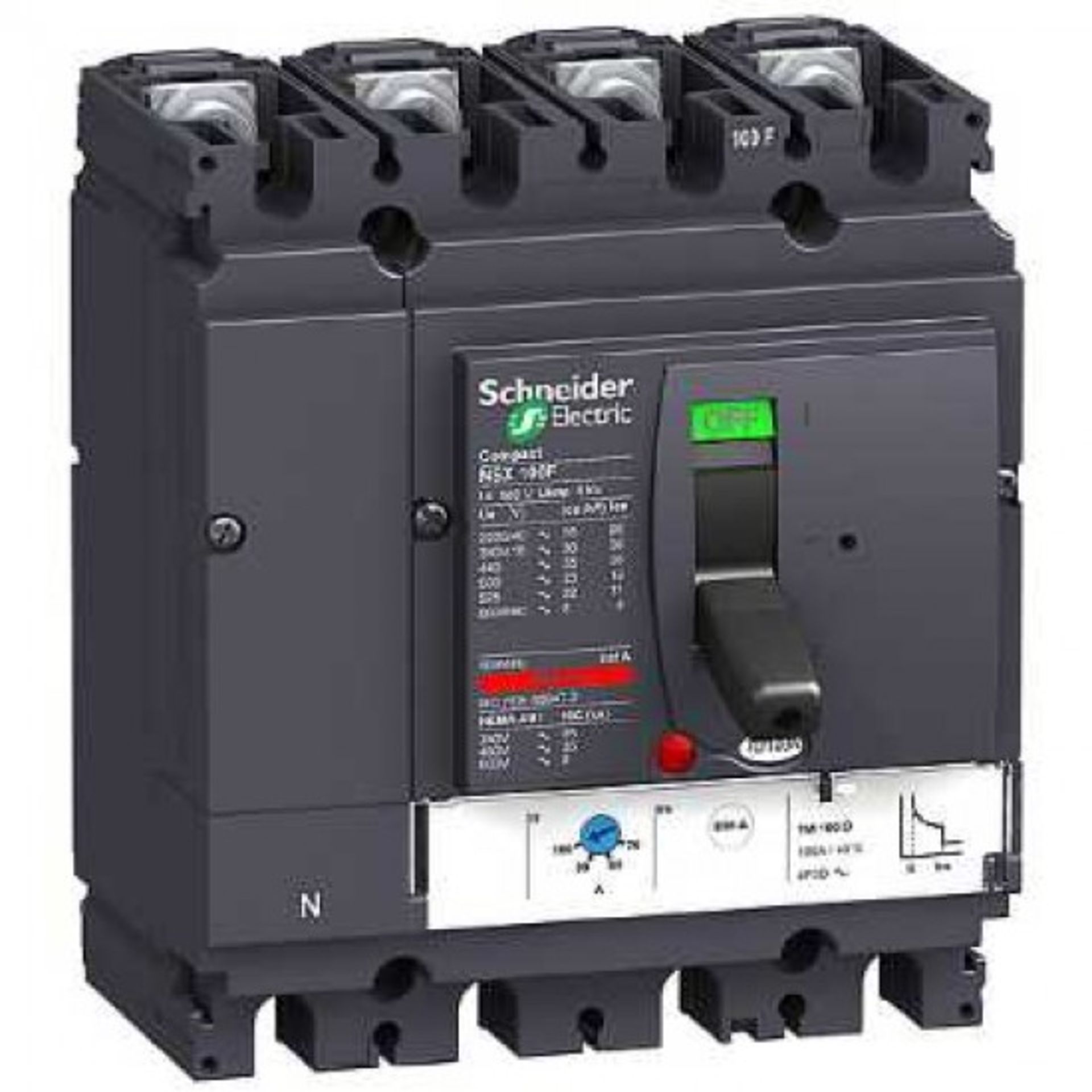 1 x Schneider NSX Range Circuit Breaker - MCCB 4P 100A, Breaking Capacity 85 kA - New - RRP £564