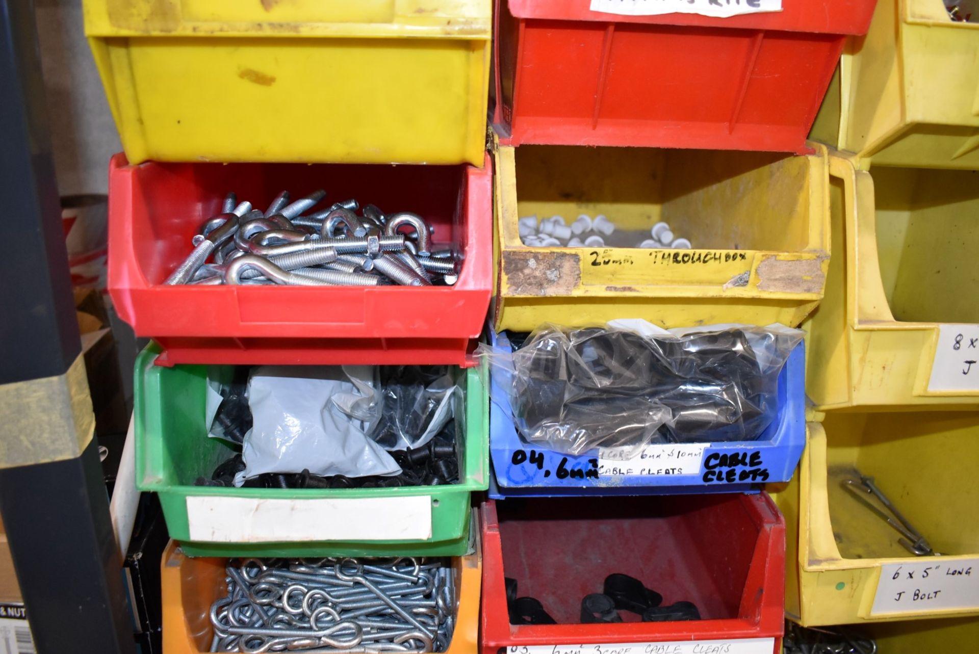 43 x Linbins With Contents - Clamps, Rod Connectors, Zebs, Washers, Bolts, Hex Nuts, Cleats & More! - Image 37 of 37