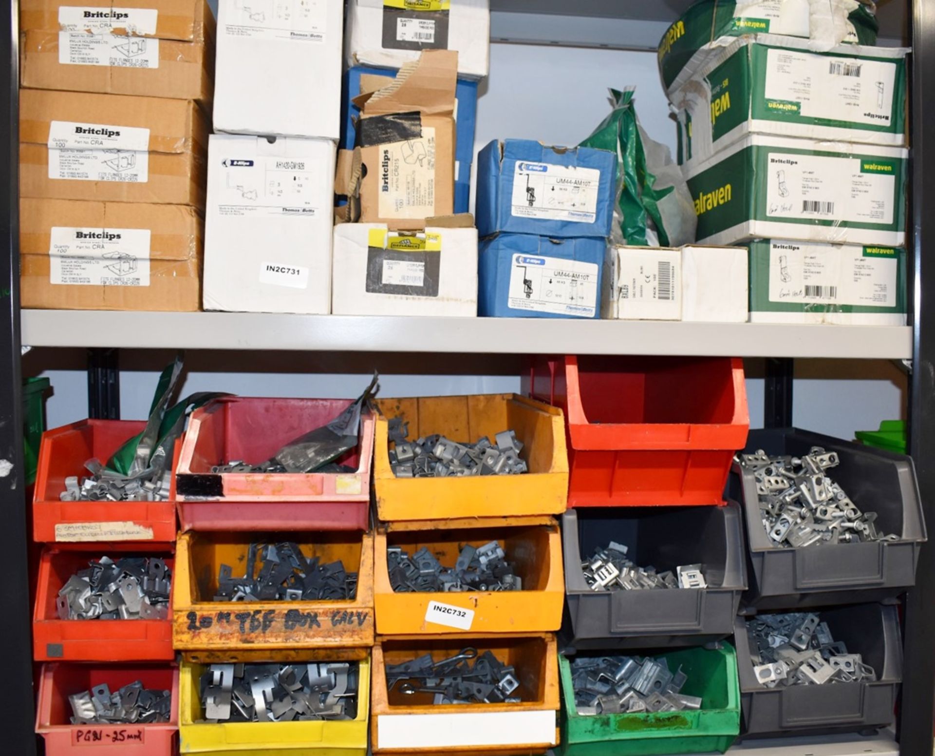 28 x Linbins With Contents & Approx 30 Boxes of Stock - Britclips, Rod Clips, Conduit Clips & More - Image 6 of 19
