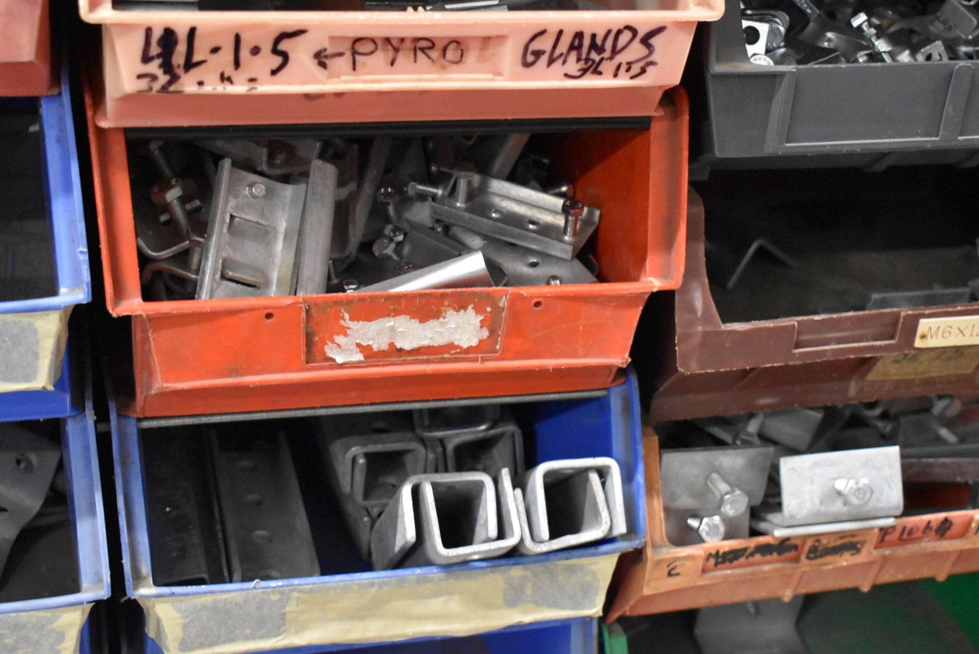 23 x Large Linbins With Contents - Includes Various Metal Conduit Fittings and Brackets - Image 20 of 25