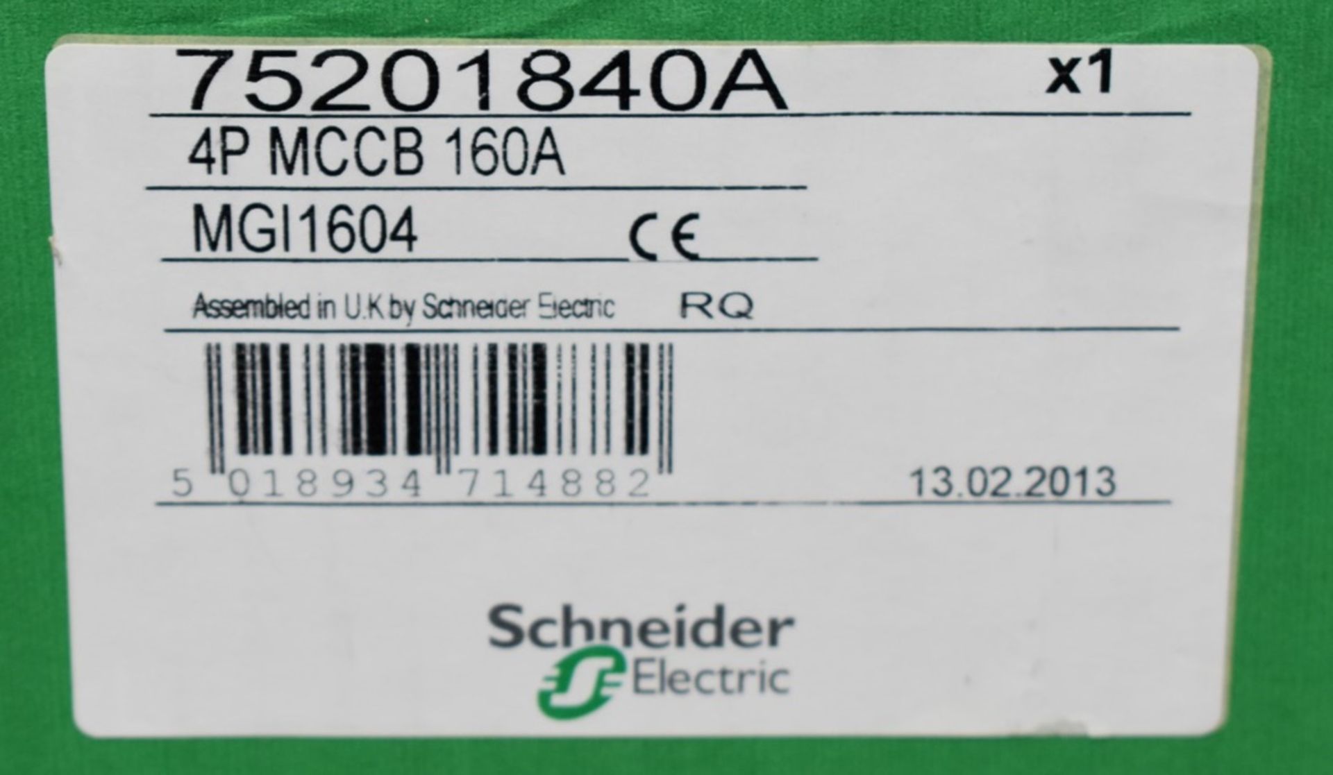 1 x Schneider 4P MCCB 160A Switch Disconnector - Product Code 75201840A - Includes Original Box - Image 2 of 2