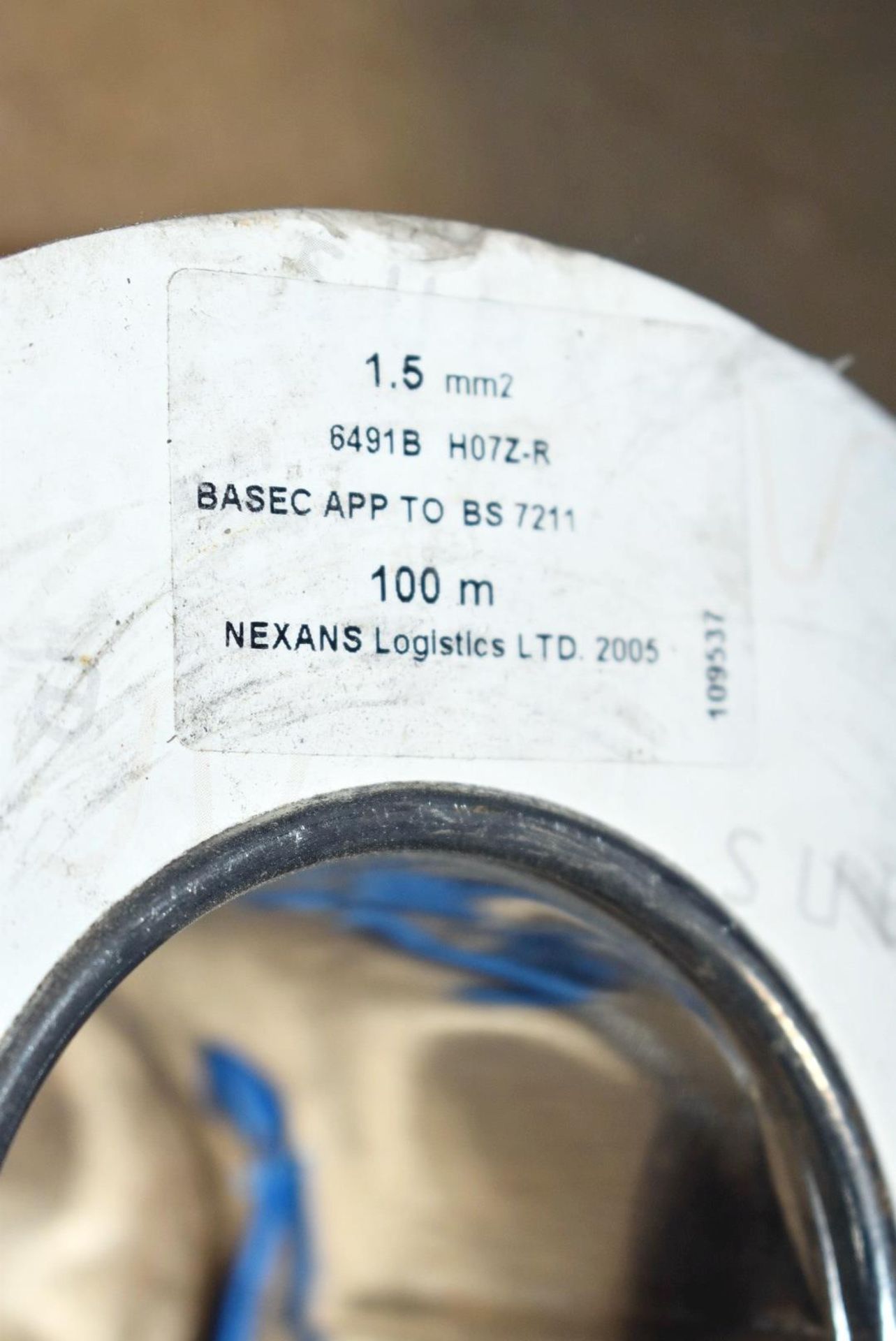 1 x Reel of Nexaus 100m Blue 6491B H07Z-R Electrical Cable - Unused Stock - Image 2 of 3