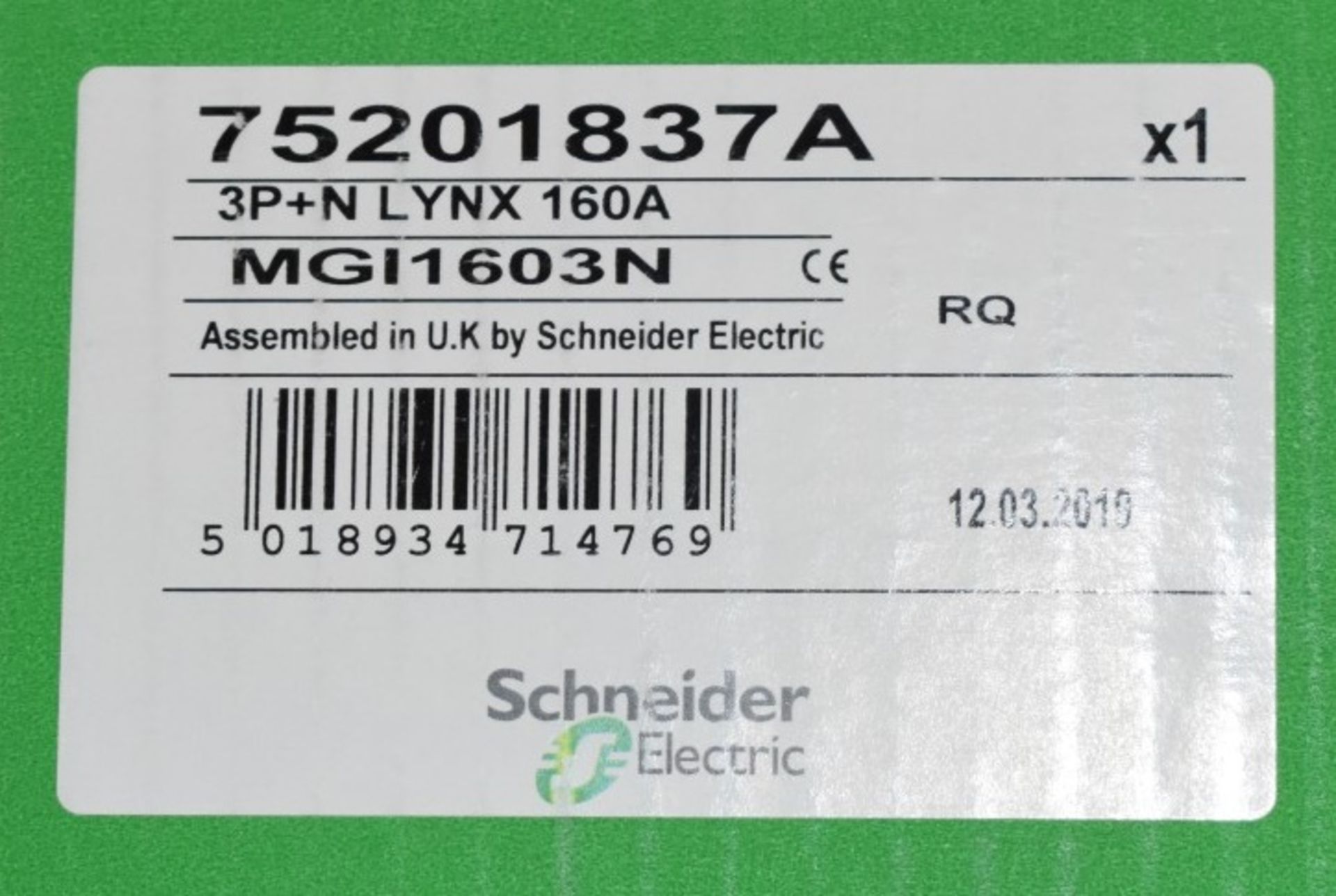 1 x Schneider Acti9 Isobar Incoming Extension Box Kit With 160A 3P+N Switch Disconnector SEA9NI1603 - Image 7 of 7