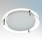 6 x Ansell Lighting AGPL/DG1/W Galaxy White Trim Bezels With Frosted Clear Glass For Downlights