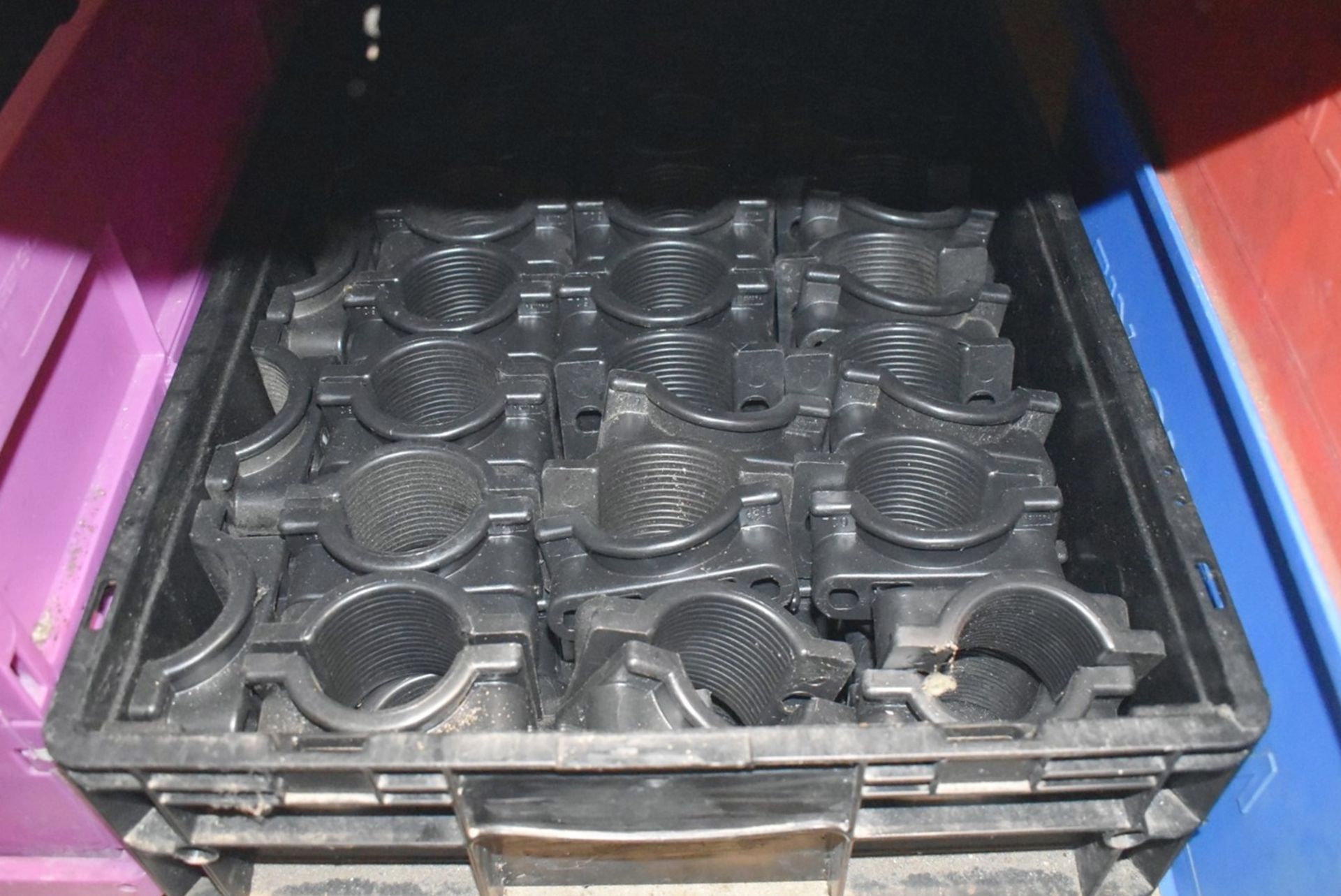 9 x Storage Containers Containing a Variety of Cable and Pipe Cleats - Unused Stock! - Image 6 of 11