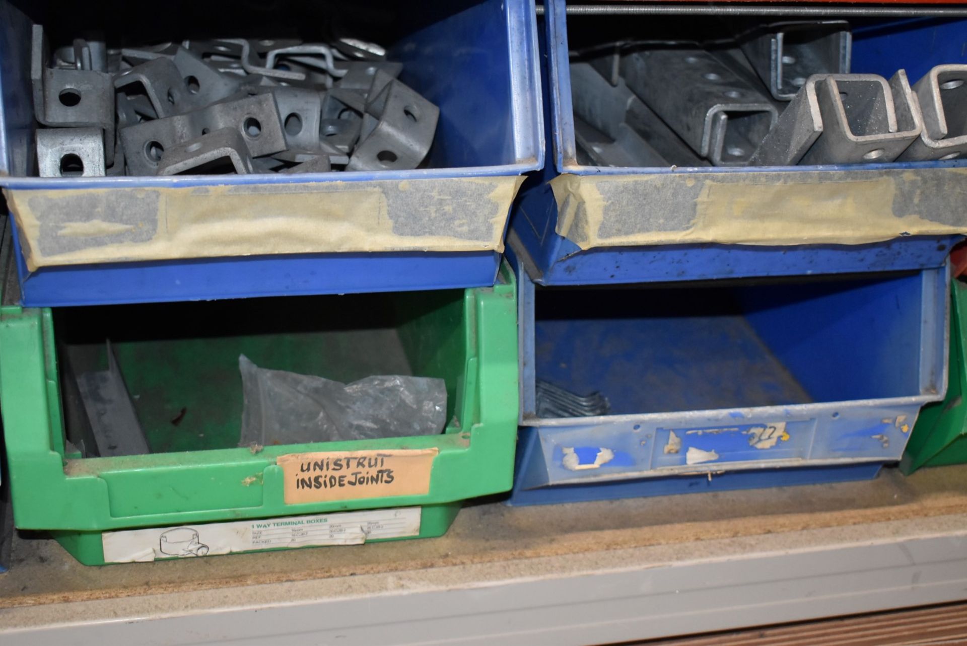 23 x Large Linbins With Contents - Includes Various Metal Conduit Fittings and Brackets - Image 15 of 25