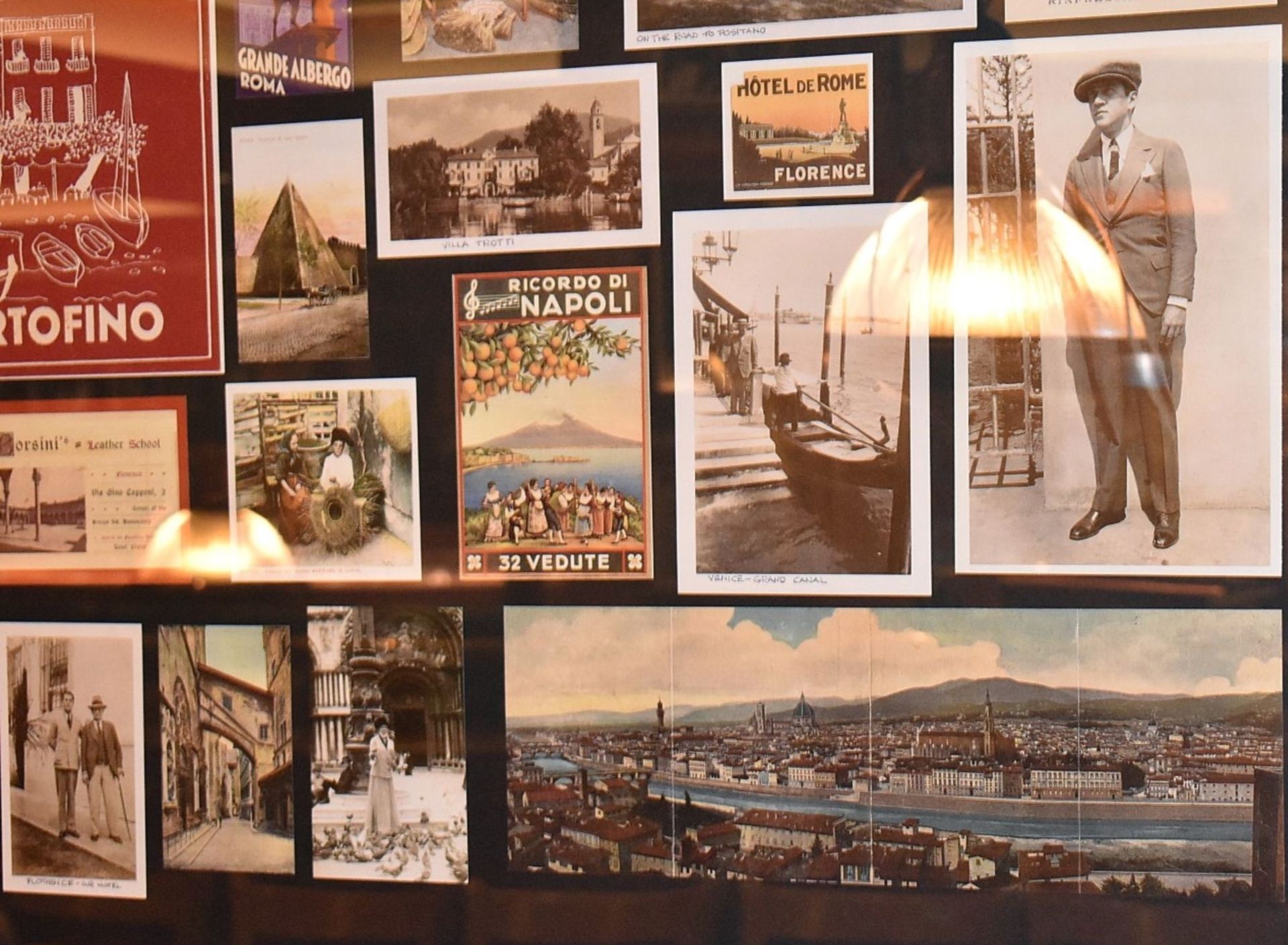 1 x Framed Montage Featuring Nostalgic Italian Travel-Related Imagery - Dimensions: 110 x 89cm - - Image 3 of 4