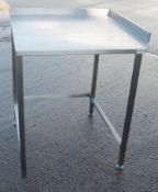 1 x Stainless Steel Corner Prep Bench - CL805 - Ref: GEN1025 VP LON - Location: Altrincham