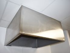 1 x Stainless Steel Extraction Canopy For Passthrough Dishwashers - Size: H48 x W100 x D100 cms