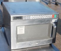 1 x PANASONIC Commercial Microwave Oven Featuring A Stainless Steel Exterior And 'Microsave'