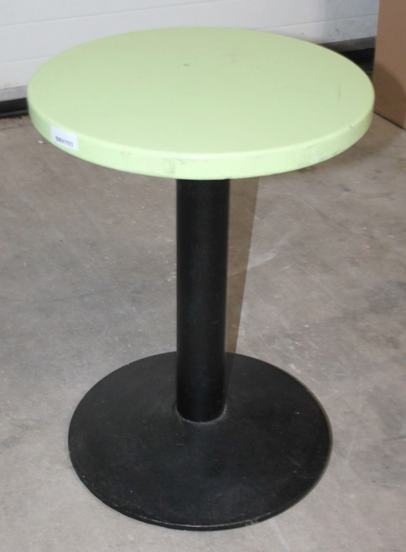 1 x Rustic Low Profile Bespoke Bar Table With A Lime Green Paineted Top - Dimensions: H61 x - Image 3 of 4