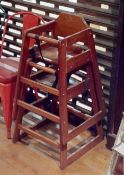 4 x Restaurant Wooden Children's High Chairs - CL805 - Location: Altrincham WA14