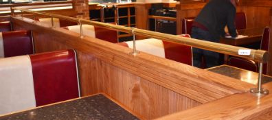 5 x Metres Of Brass Partition Railing, From a Popular Italian-American Diner