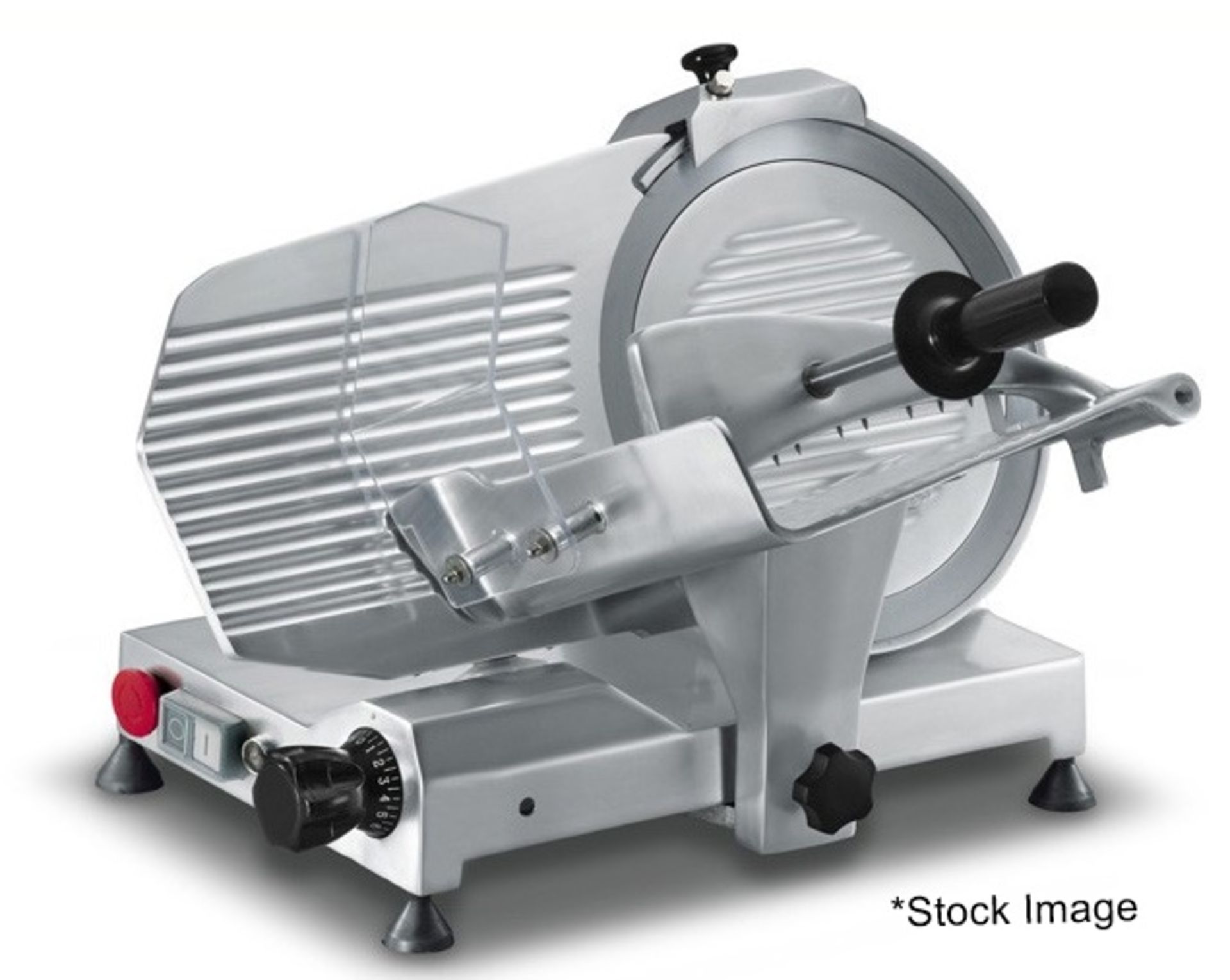 1 x SIRMAN 'Mirra' Commercial Aluminium Italian Gravity Feed Medium Size Duty Slicer