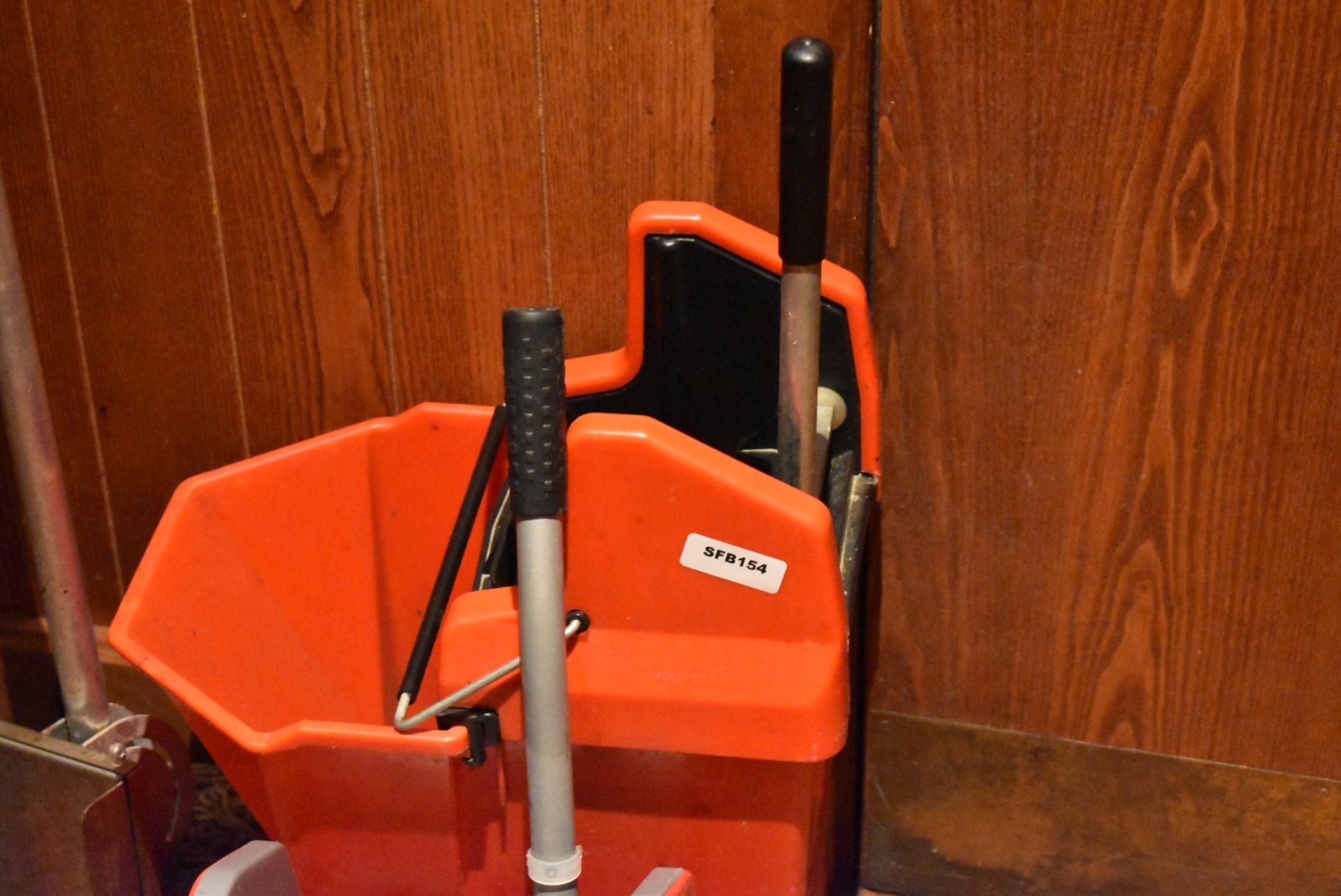 1 x Mop Bucket & Assorted Handles As Photographed - From a Popular Italian-American Diner - Image 2 of 3