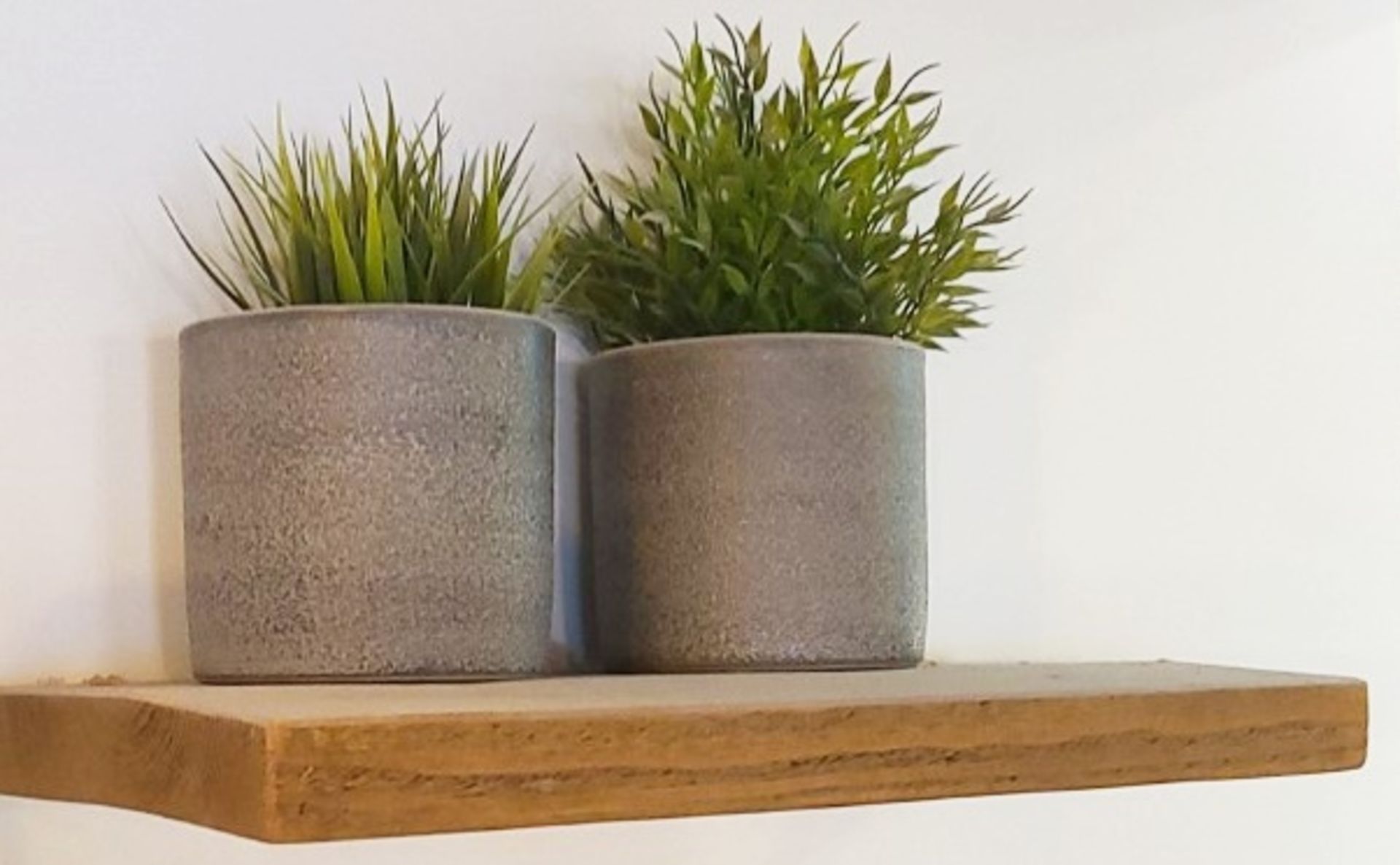 Set Of 12 x Various Artificial Herbs & Plants (5-20cm) In Individual Ceramic Patterned Grey Pots - Image 2 of 6