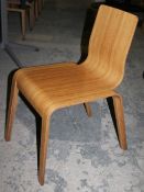 1 x Stylish Wooden Chair With A Curved Design - Dimensions: H80 x W42 x D58cm / Seat 44cm - Ref:
