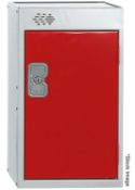 Set Of Six x Compartment Solid Chip Resistant Red Door Lockers With Deadlock And Ventilation