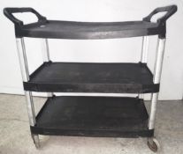 2 x Rubermaid Heavy Duty Carts - Dimensions (approx): H85 x W50cm - Recently Removed From a Popular