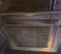 2 x PANASONIC 4 Way Cassette Fitted To The Ceiling Air Conditioner With 4 Way Directional Air Flow