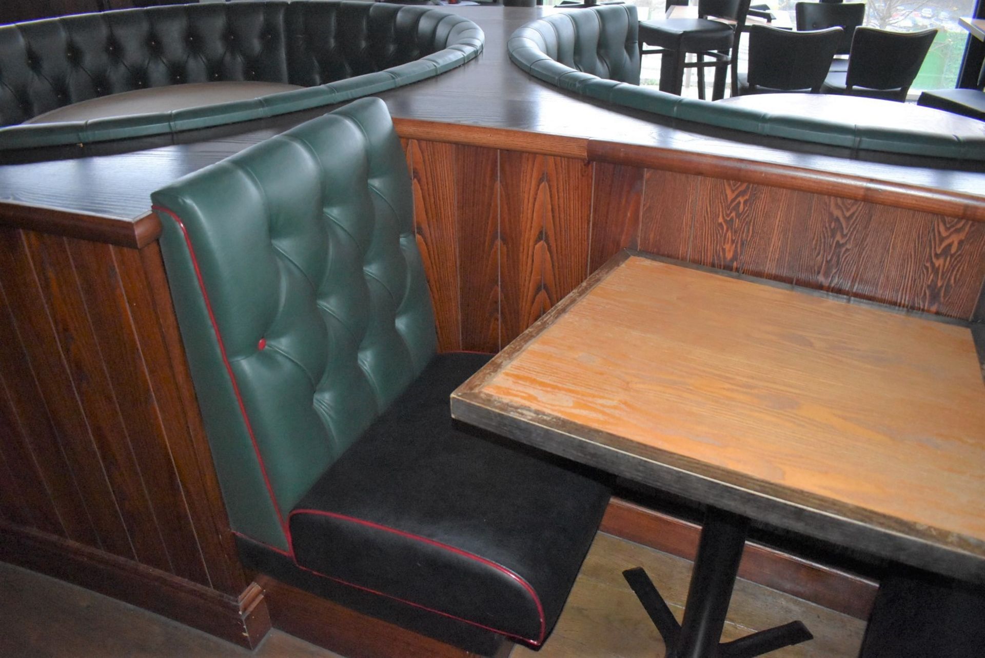 3 x Sections of Restaurant Single Seat Booth Seating With 2 x Tables - Image 2 of 9