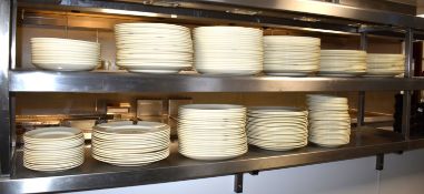 Approx 210 x Ceramic Dinner Plates - Various Sizes - From a Popular American Diner