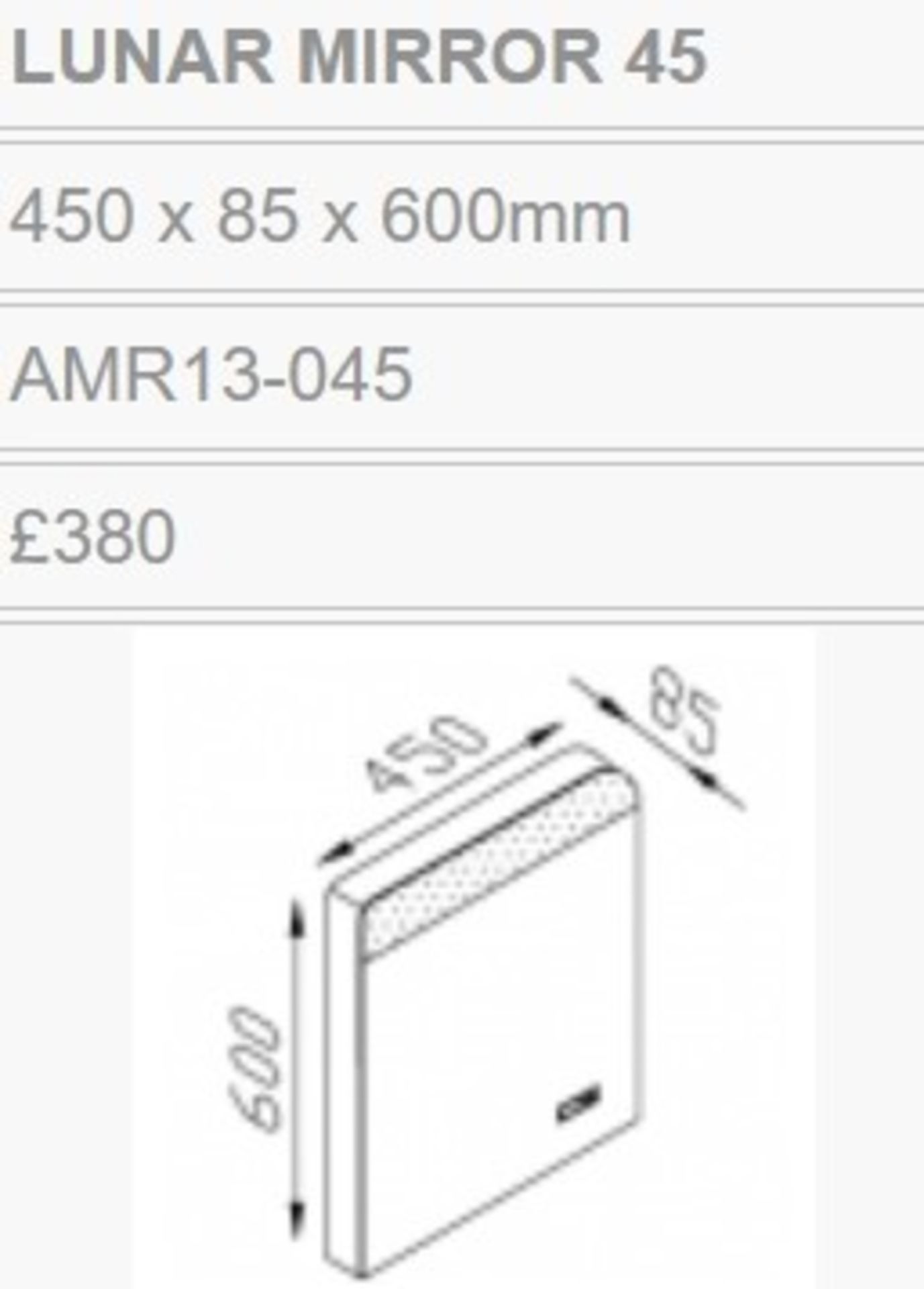 1 x Austin Lunar 450mm Wall Mirror With MP3 Player, Time/Date Display, Touch Sensor - RRP £380 - Image 3 of 4