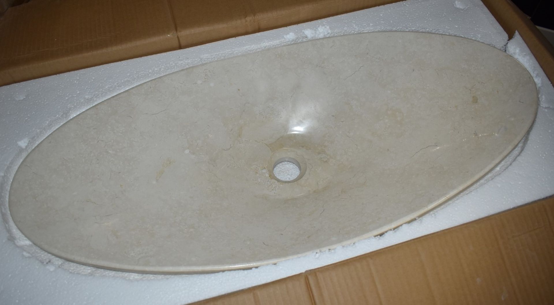 1 x Stonearth 'Cyra' Black Galala Marble Stone Countertop Sink Basin - New Boxed Stock - RRP £ - Image 4 of 7