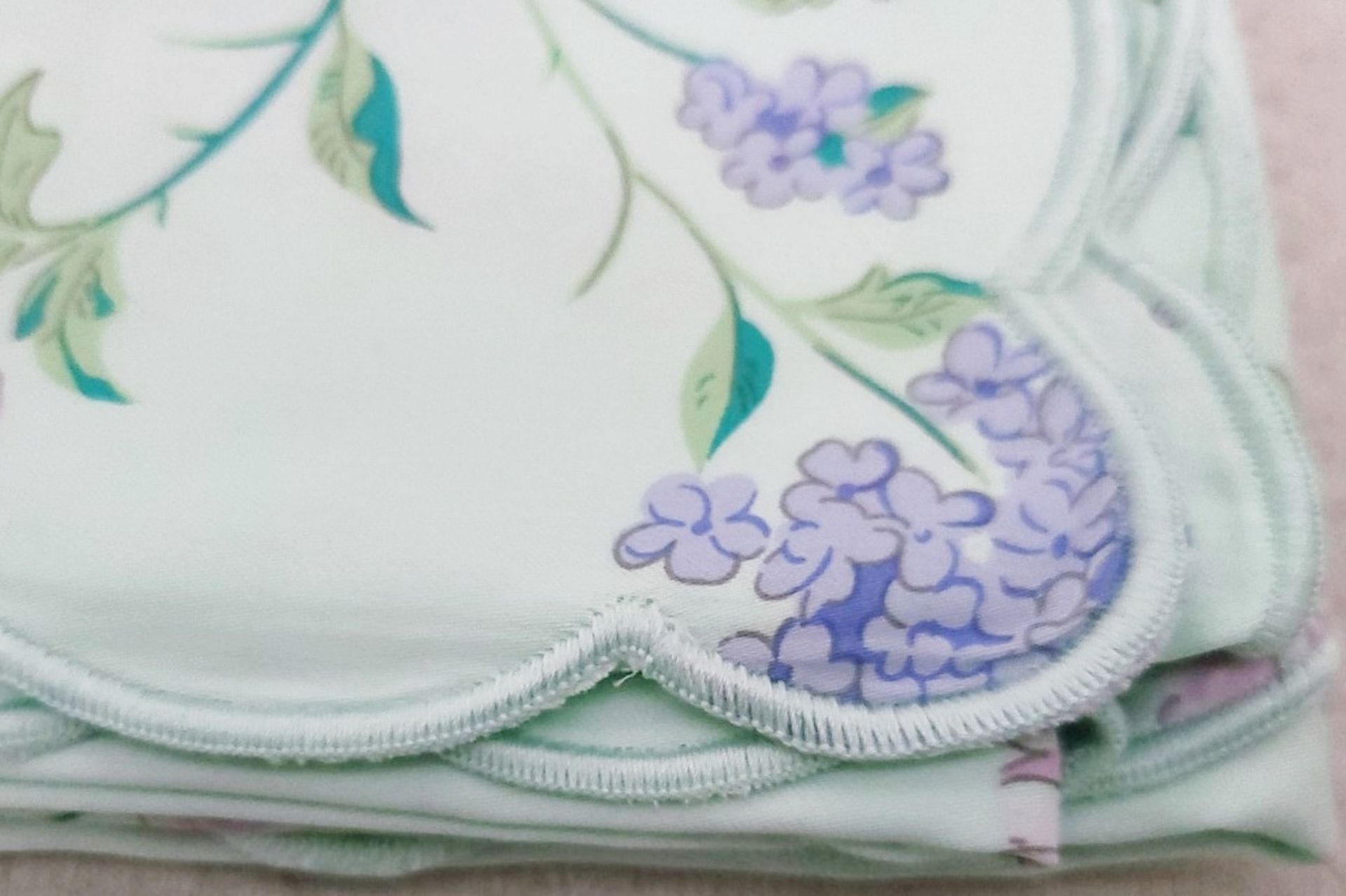 Set Of 2 x PRATESI 'Cina' Floral Print Luxurious Italian Made W/ Egyptian Cotton Sham In Aqua - Image 4 of 4