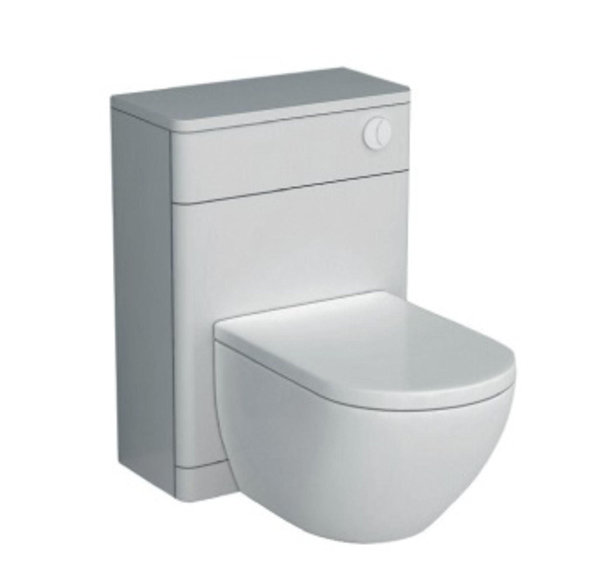 1 x Austin Bathrooms Wall Mounted Bathroom WC Unit With MarbleTECH Top Cover - RRP £320 - High Gloss