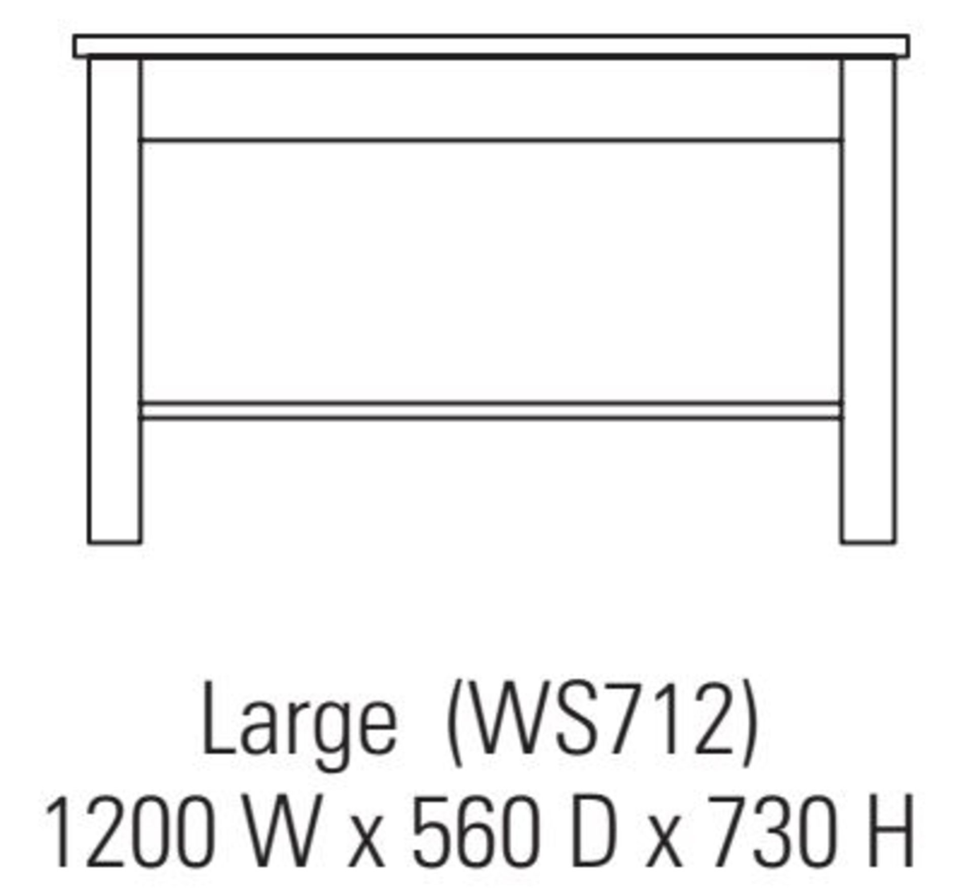 1 x Stonearth 'Prestige' Open Shelf 1200mm Countertop Washstand - American Solid Oak - RRP £690 - Image 6 of 10