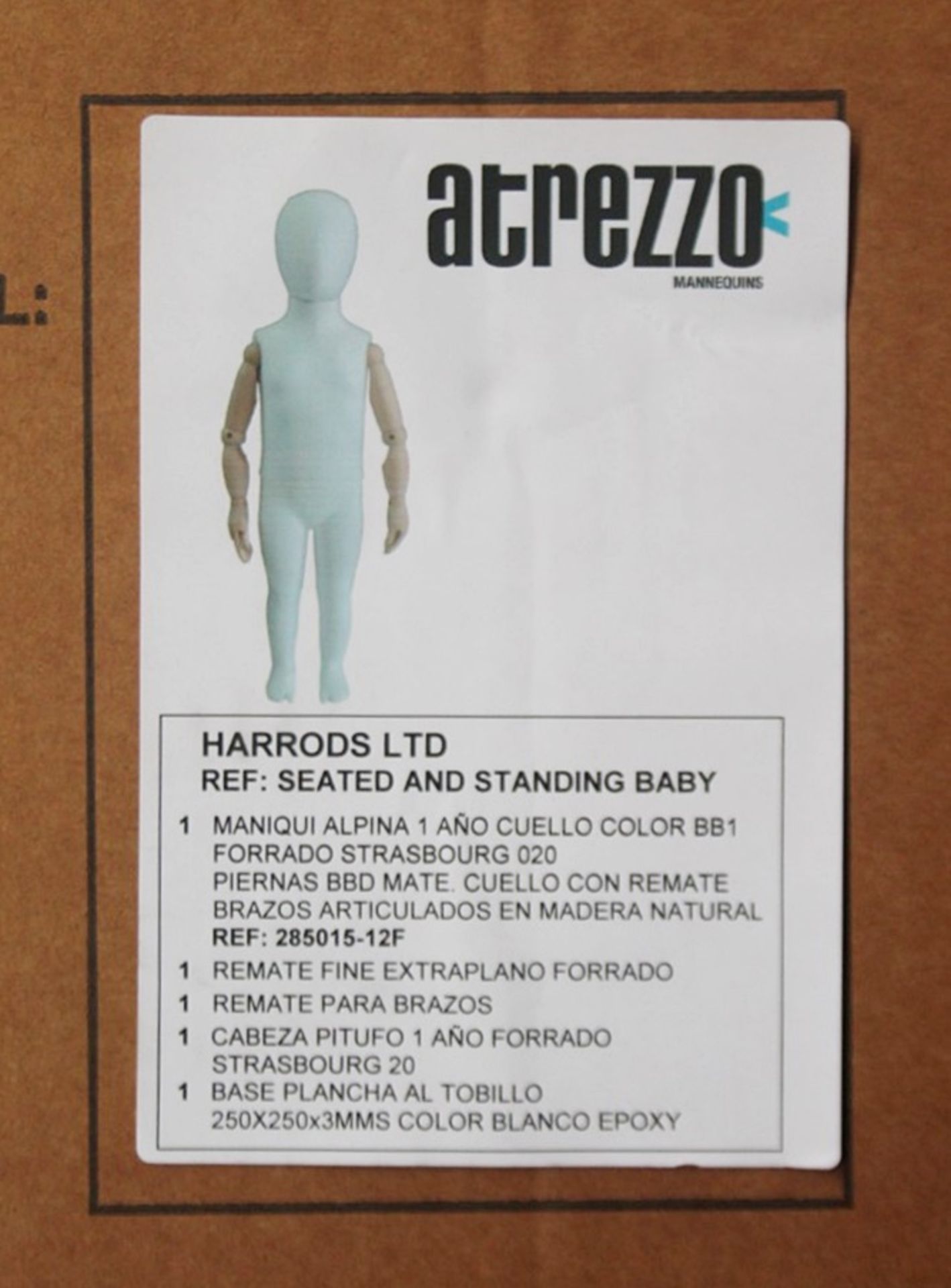 5 x Assorted ATREZZO Commercial High-grade BABY Shop Mannequin Dummies With Posable Wooden Arms - - Image 6 of 10