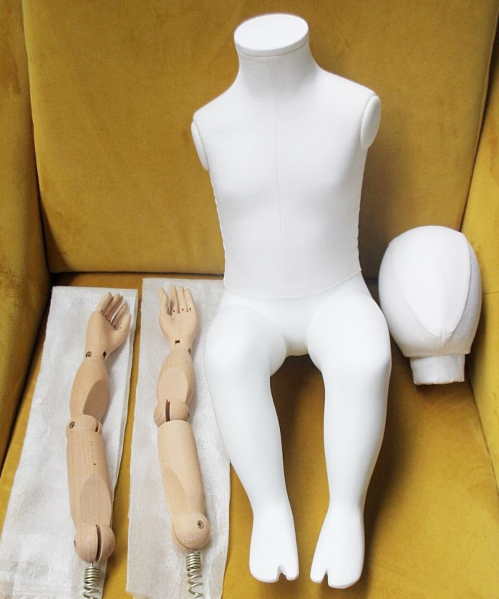 5 x Assorted ATREZZO Commercial High-grade BABY Shop Mannequin Dummies With Posable Wooden Arms - - Image 5 of 10