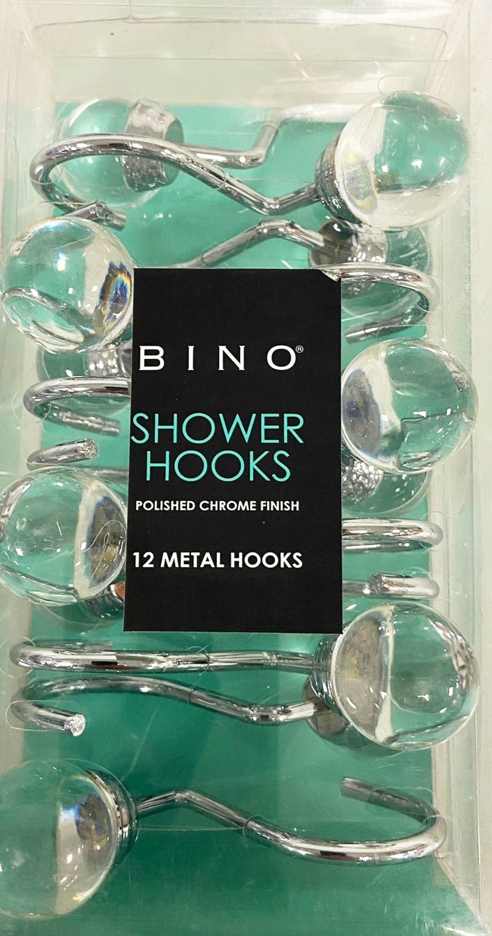 3 x BINO Polished Chrome Finish Shower Curtain Hook Set of 12 - Image 3 of 4