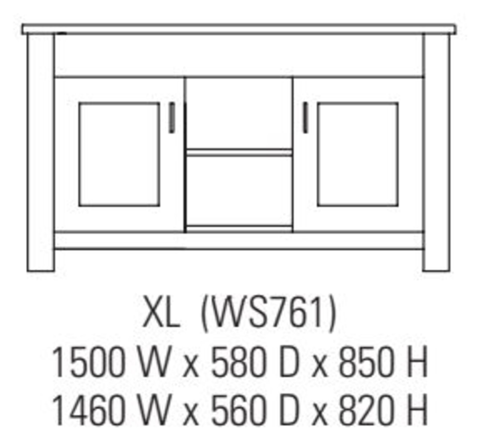 1 x Stonearth 'Finesse' Countertop 1500mm Tall Washstand - American Solid Walnut - RRP £1,900 - Image 3 of 12