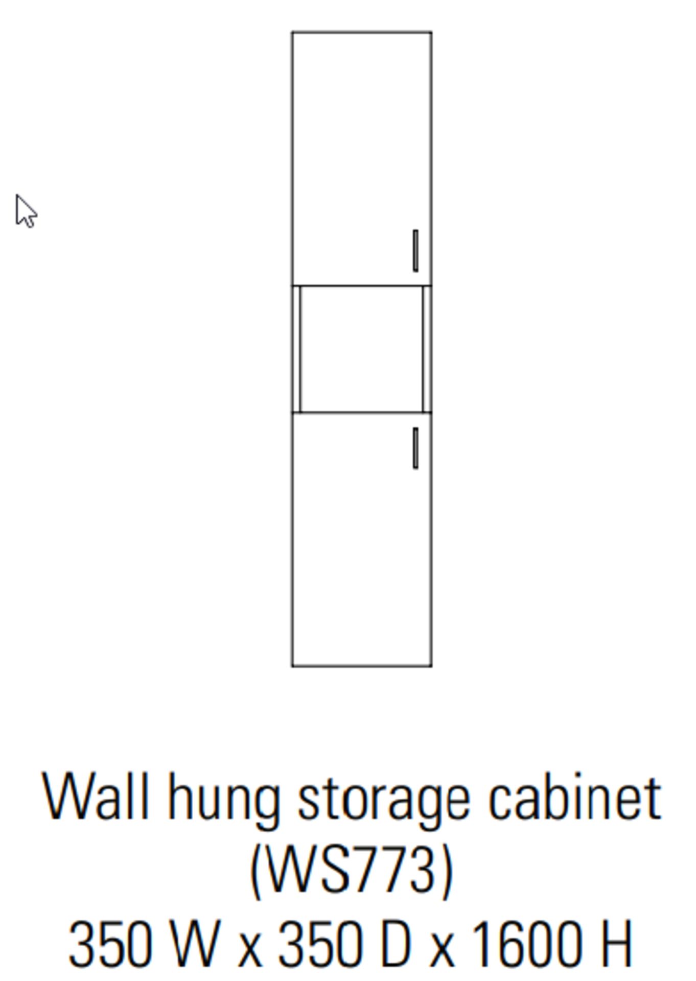 1 x Stonearth Wall Hung Tallboy Bathroom Storage Cabinet - American Solid Oak - Original RRP £996 - Image 15 of 16