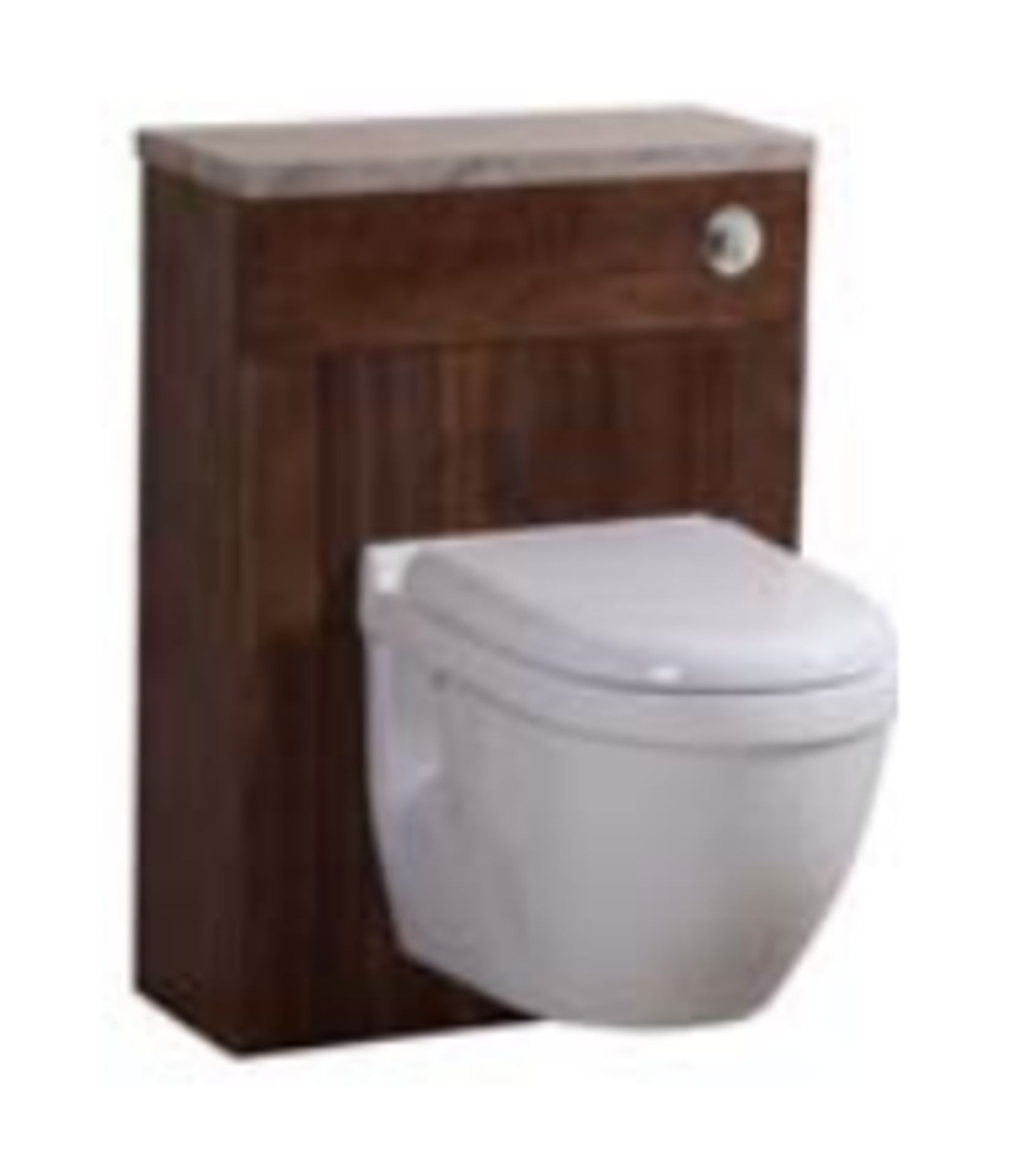 1 x Stonearth WC Toilet Unit With Marble Stone Cover - American Solid Walnut - Original RRP £888 - Image 2 of 10