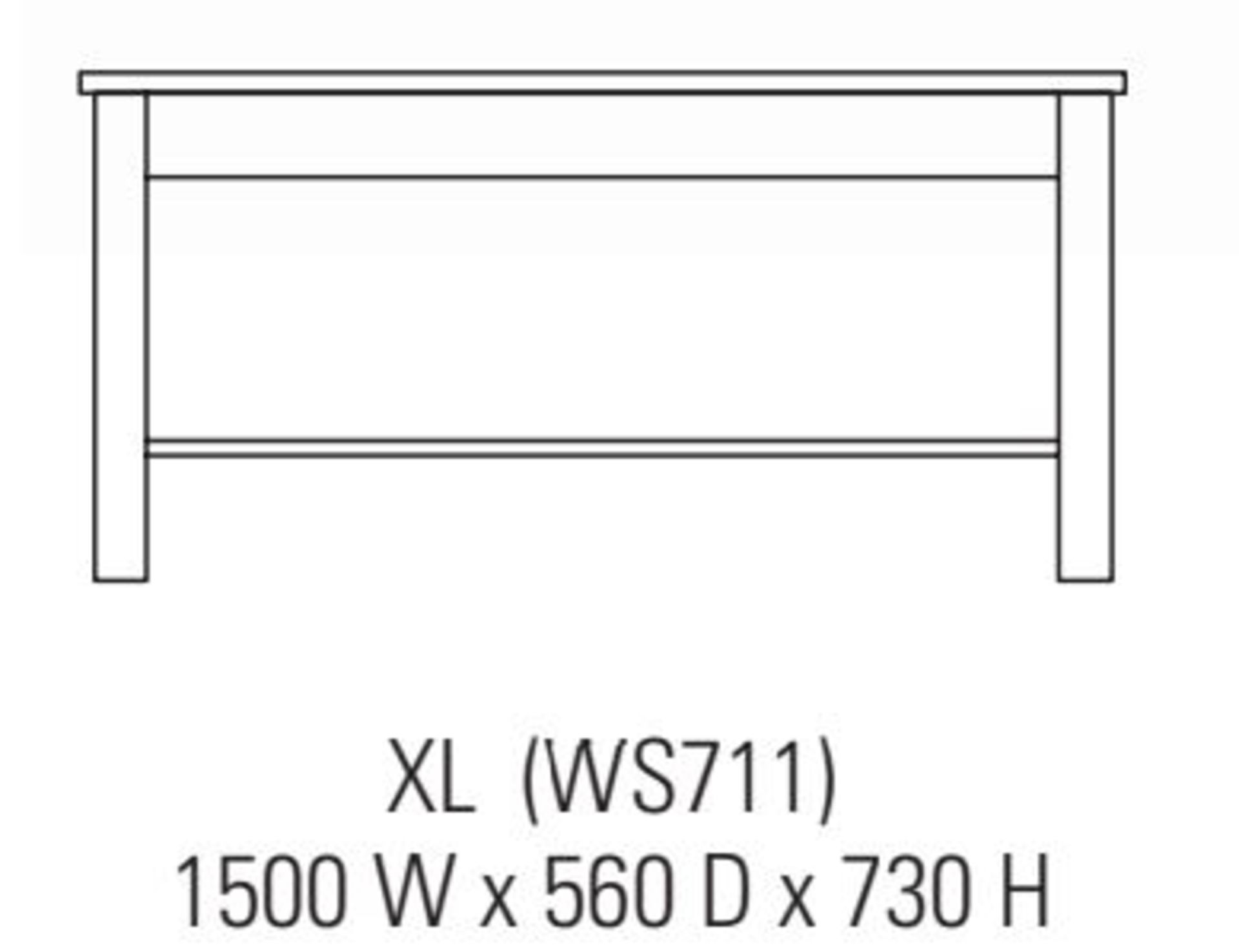 1 x Stonearth 'Prestige' Open Shelf 1500mm Countertop XL Washstand - American Solid Oak - Original - Image 2 of 10