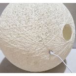 1 x BLUESUNTREE Elegant 70cm Off White Woven String Resin Nest Ball Pendant Lamp Wired For Mains